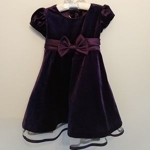 Dark Purple Velvet Dress